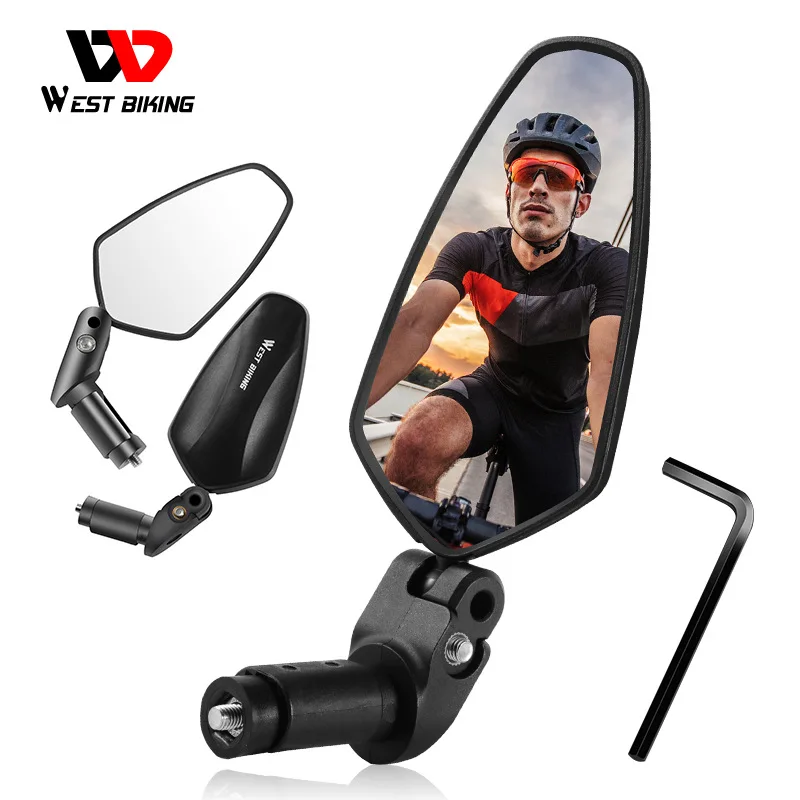 

Popular Bicycle Mirror Wide Range Bike Rear View Mirror Cycling Accessories Rotate Bike Mirror For E-bike Scooter Motorcycle