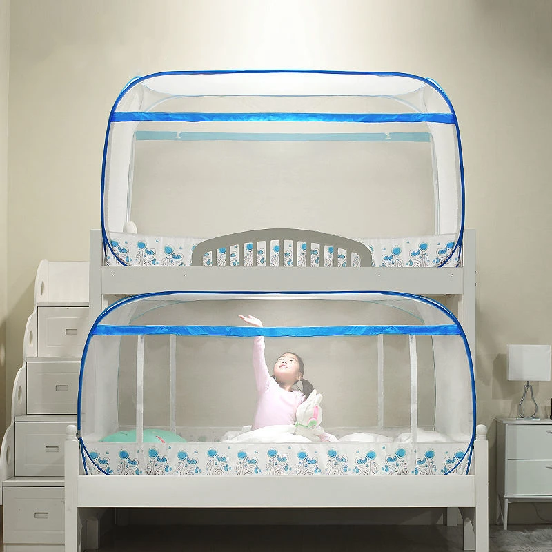 

Three Doors Children's Room Mosquito Net Student Dormitory Yurt Mosquito Net Free Installation Summer Household Mosquito Net