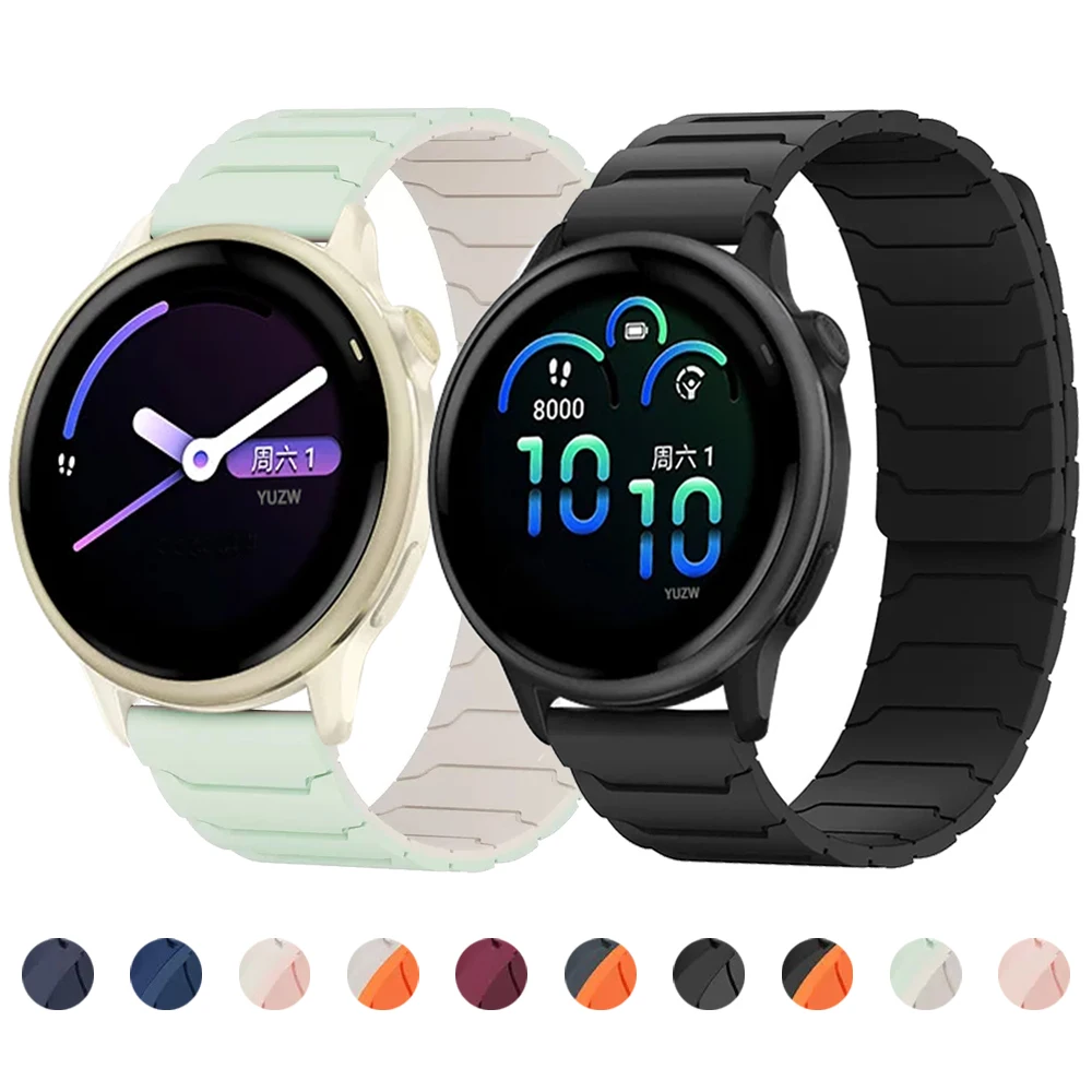 Magnetic Sports Silicone Watch Strap - 20mm/22mm