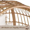 Egg Chair, Patio Egg Chair Indoor, All-Weather Oversized Rattan Egg Lounge Chairs for Living Room, Balcony, Backyard 3