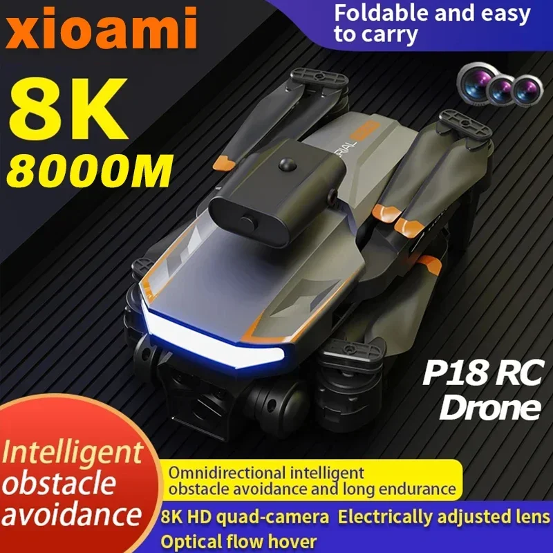 Per Xiaomi P18 Drone 8K Professinal Rc Plane Con Ampia Localizzazione Del Flusso Ottico Quadcopter A Quattro Vie Per Adulti Bambini