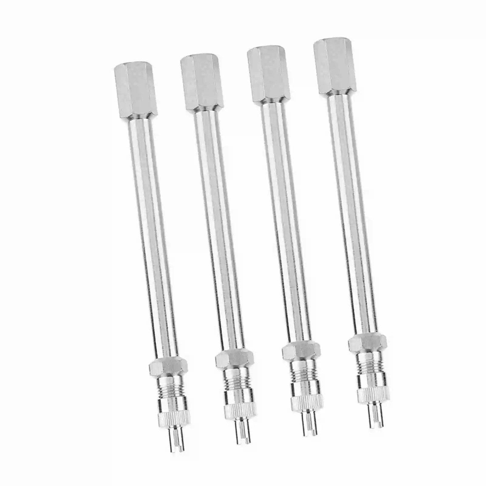 100mm Tyre Valve Extension 100mm Chrome Tyre Valve Extension Rod Wheel Adapter Car Truck Lorry Chrome