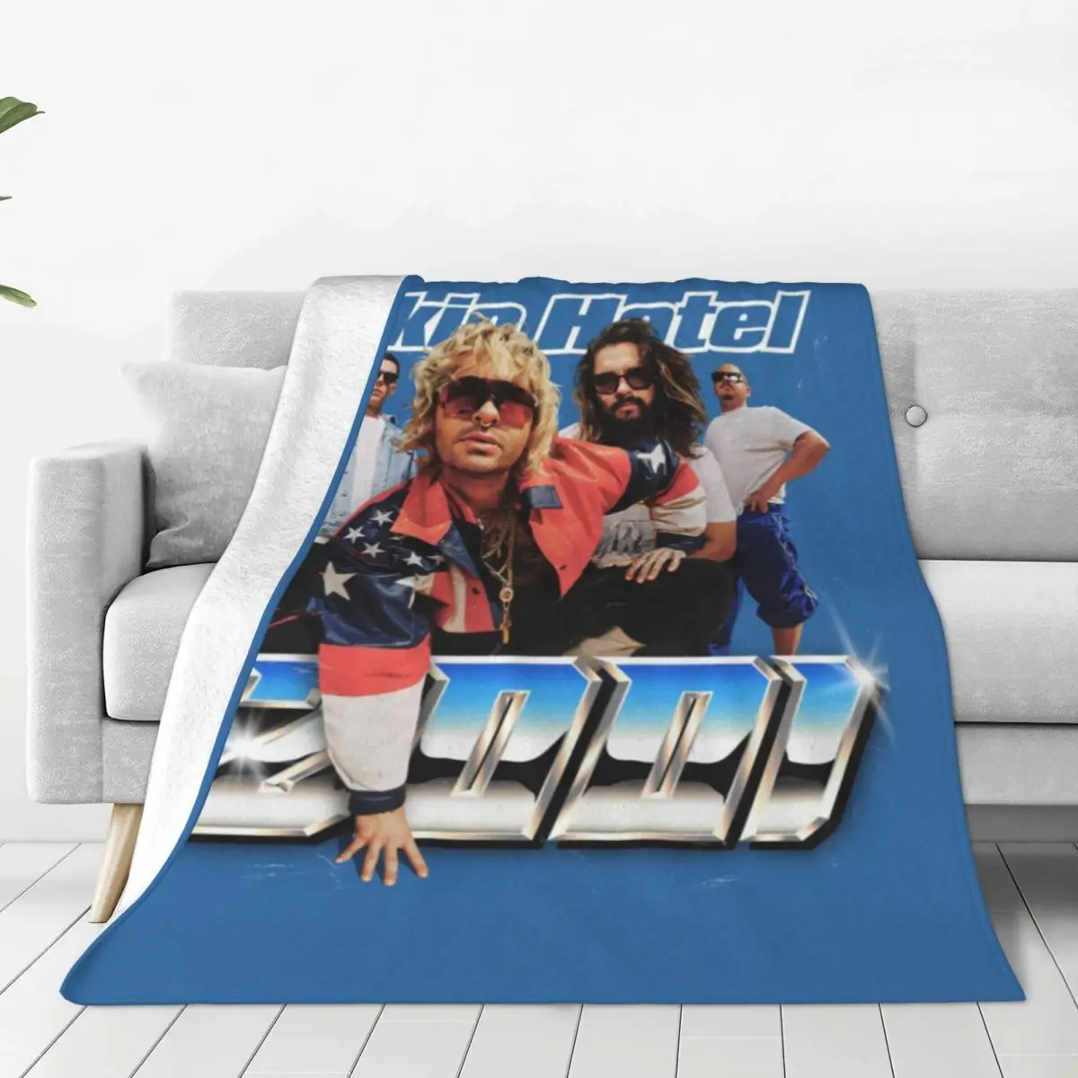

Tokio Hotel German Rock Blanket Velvet All Season BillKaulitz Breathable Warm Throw Blanket for Sofa Travel Plush Thin Quilt