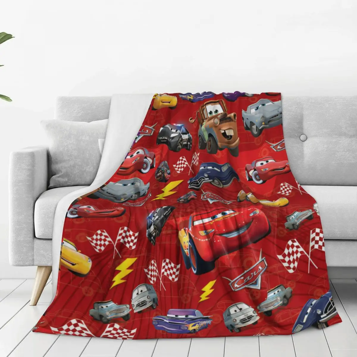 Cars Lightning McQueen 95 Flannel Blanket Life Is A Highway Super Warm Throw Blanket for Couch Bed Picnic Bedspread Sofa Bed 2