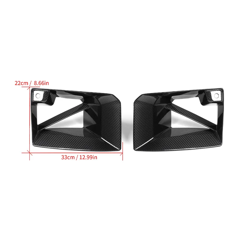 Real Carbon Fiber Front Bumper Air Vent Cover Air Intake For BMW M2 G87 -IN MP-Style Front Ducts PrePreg Gloss Carbon Fiber