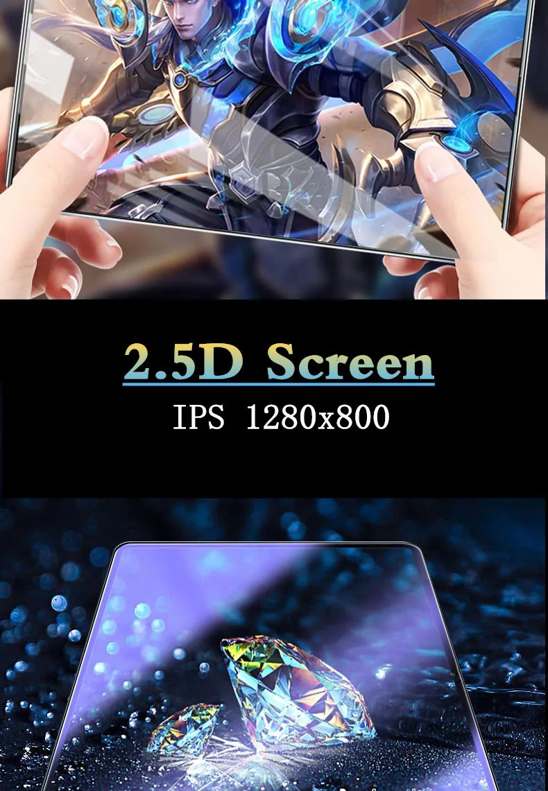 Android 10.0 Tablet Game Tablet 10.1 Inch Android 10 Tablet PC 6GB RAM 128GB ROM Tablets 4G LTE Phone Call MTK6797 Deca Core smallest tablet