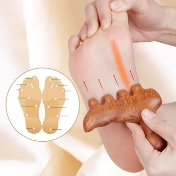 Wooden Gua Sha Tool for Face Body Foot Massage, Lymphatic Drainage, Trigger Point & Meridian Therapy, Self Care Gift 1