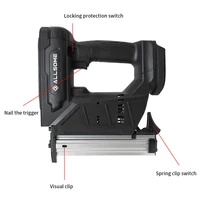 Allsome Electric Brad Nailer, Electric Nail Gun/Staple Gun for Upholstery, Carpentry Woodworking Projects for Makita 18V Battery 2