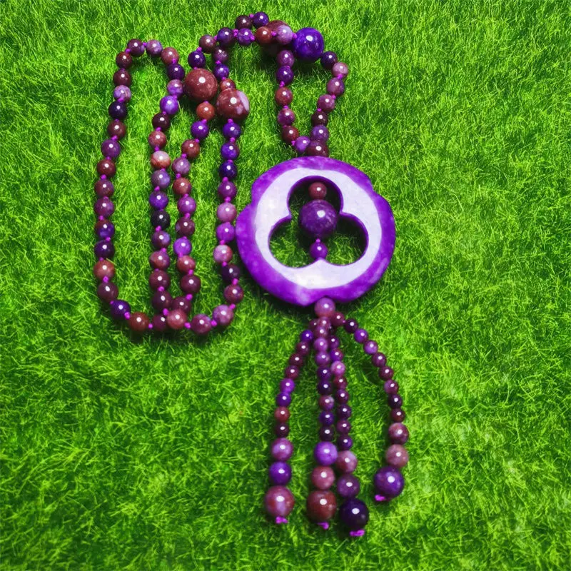 

New Natural Peace Buckle Luck Lulutong Necklace Ladies Sweater Chain Pendant Jewelry