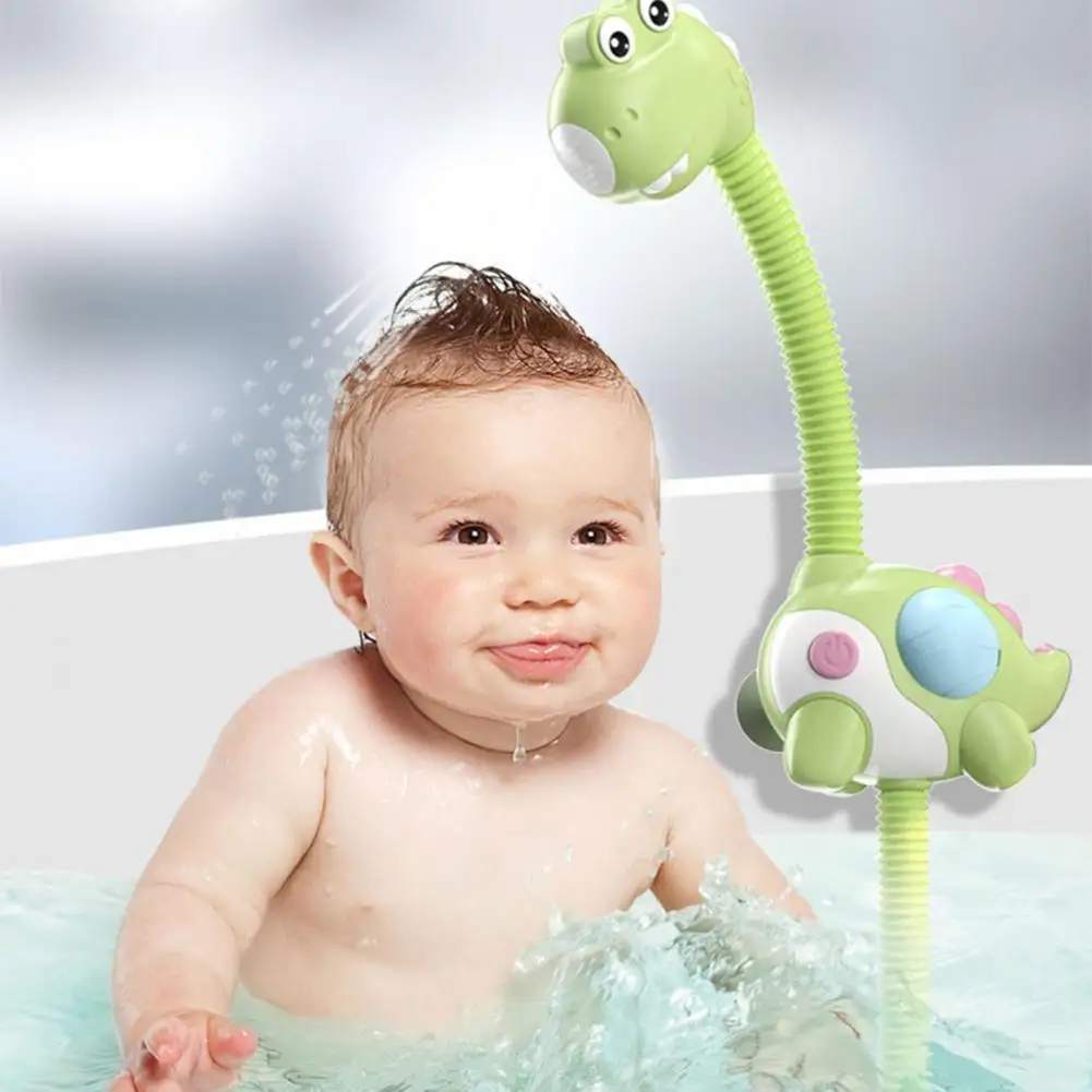 

Dinosaur Shaped Shower Toy Electric Baby Bath Toy with Adjustable Shower Head Cute Dinosaur Shape Interesting Eyes for Toddlers