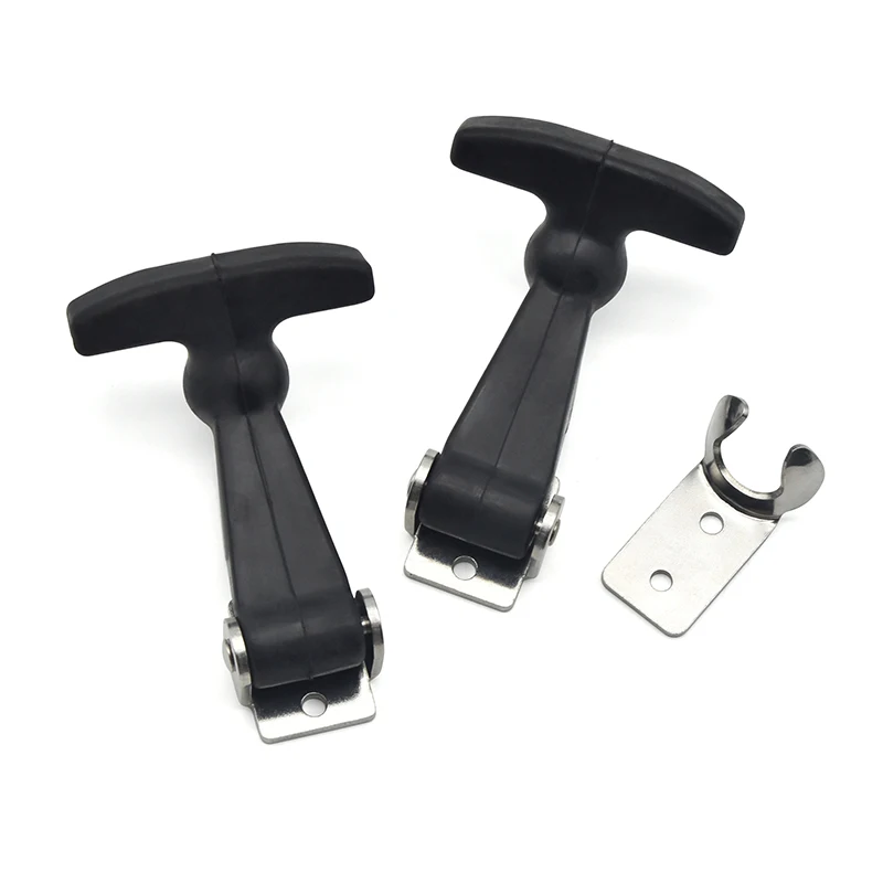 Rubber elastic shock absorption T-shaped buckle Engine hood box buckle Insulation box sealing lock buckle clamp
