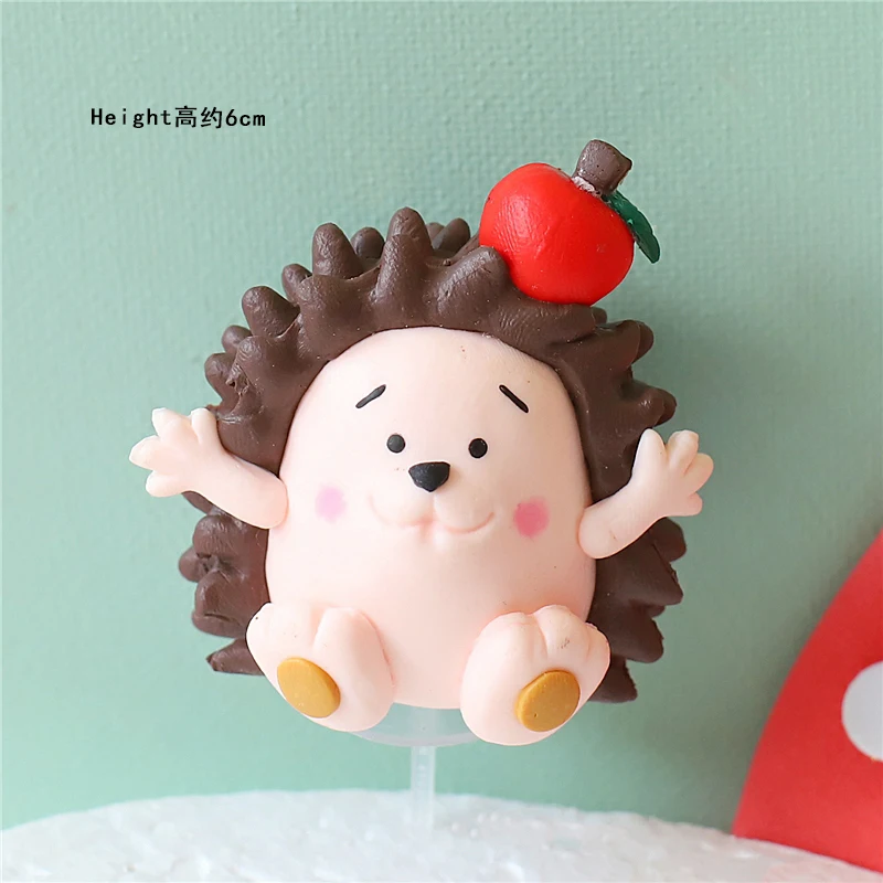 Fuchs Igel Tiere Kuchen Topper Geburtstag Kuchen Backen Dschungel Safari Alles Gute zum Geburtstag Party Dekor Baby Dusche Dessert Dekorieren – Detail 5
