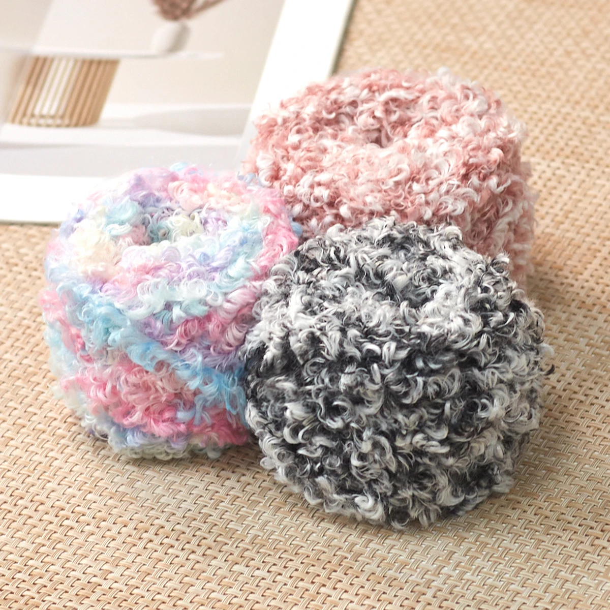 50g Teddy Rolling Ring Circle Handmade DIY Wool Hook Cordon Weaving Scarf Hat Doll Bag Wholesale 2