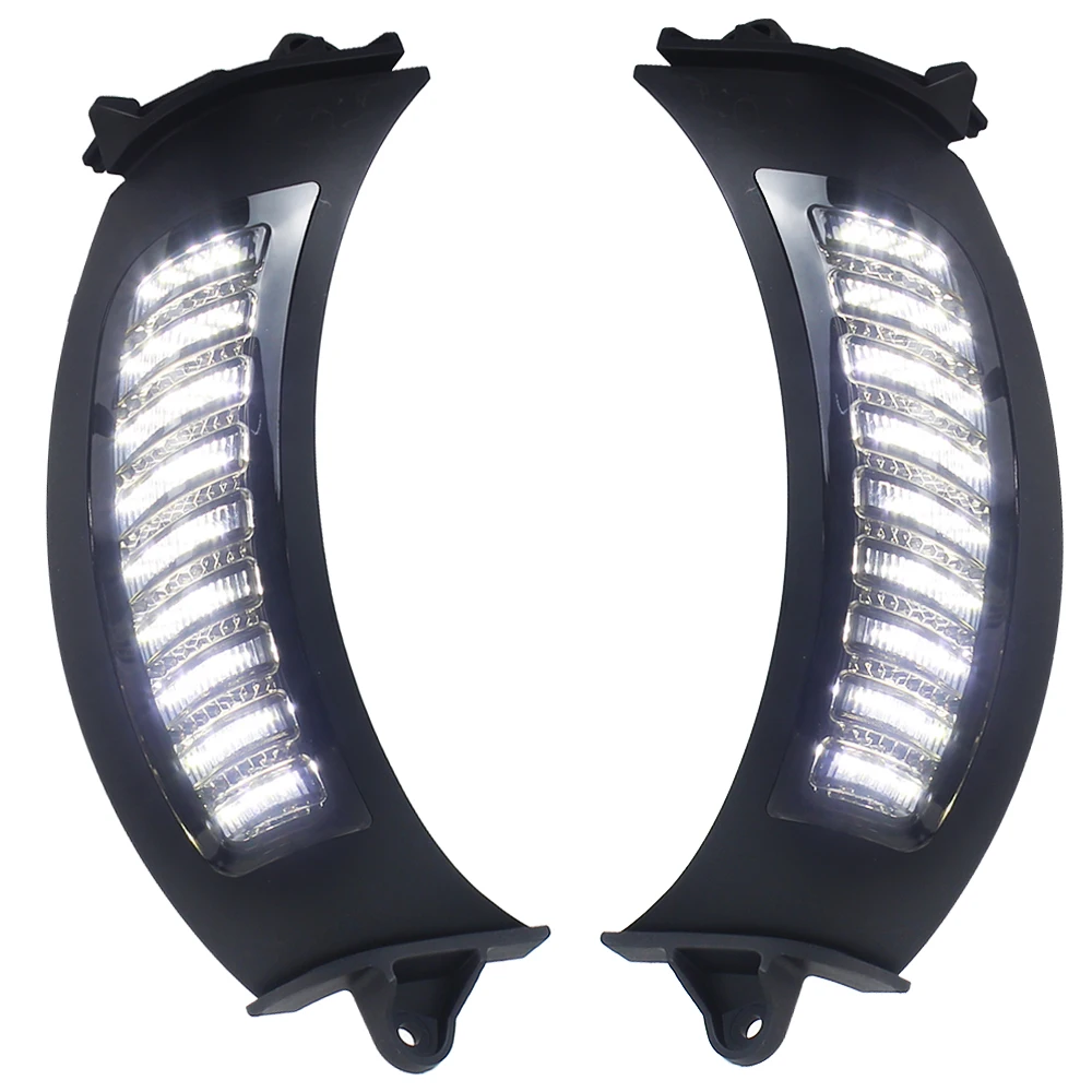 

Pair Turn Signal Light Fit For Motorcycle Road Glide 2015+ Right Left White DRL Amber Turn Signal Lamp