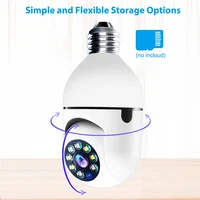 Caméra de Surveillance à ampoule HD 1080P E27, antivol, moniteur de sécurité intérieure et extérieure, sans fil, WiFi, Vision nocturne, Audio IP 5