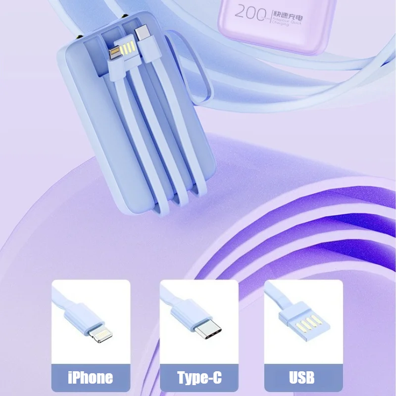 Batería externa portátil con carga rápida para iphone samsung xiaomi_voghion.com