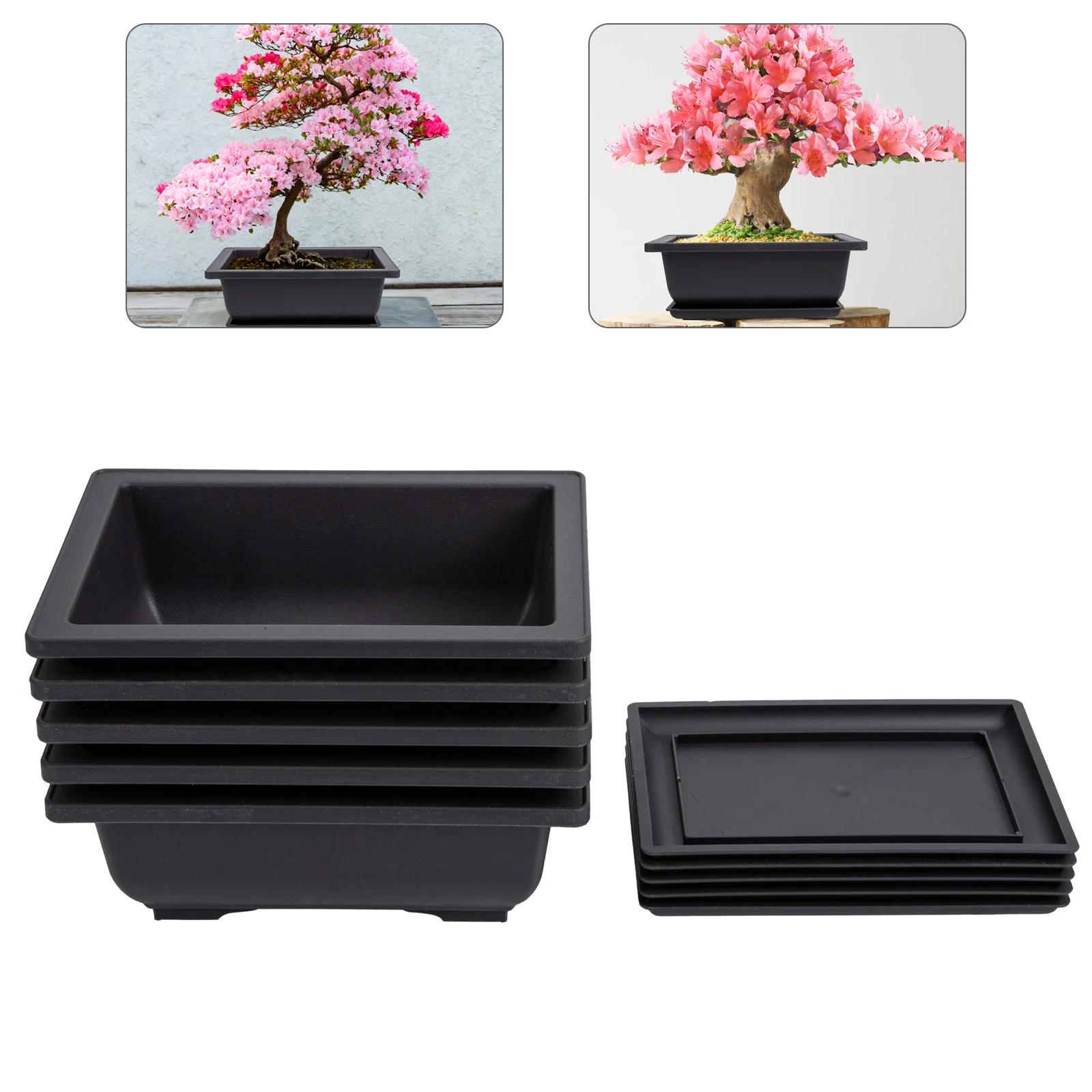 

Pots Flowerpots Imitation Succulent Plants Pots Plastic Bonsai Pots Outdoor Garden Landscape Potted Square Trays