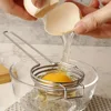 Stainless Steel Egg Separator Long Handle Yolk White Divider Food Grade for Baking Cooking Kitchen Tool Easy Clean Hanging Hook 2