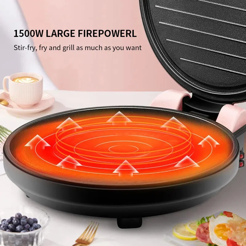 New 2024 Electric griddle home skillet to deepen and increase double heating of pancake pan 4