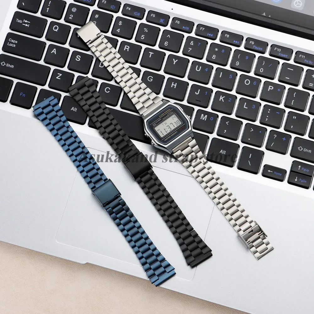 Für Casio 18mm Edelstahl Armband für F84 F105/108/A158/168 AE1200/1300 SGW400 F91W AQ230 AE500W Armband Männer Metall strap – Detail 4