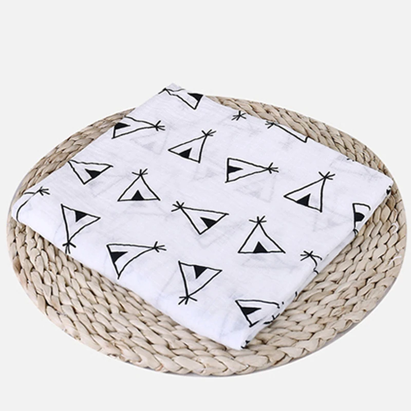 Baby Blanket Swaddle Wrap Newborn Muslin Bedding Cotton Gauze Receiving Kids Bath Towel