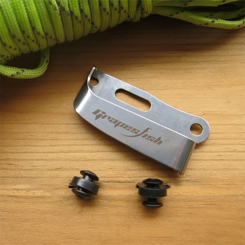 

1 Set 410 Stainless Steel Back Clip Waist Pocket Clamp for Knife Pliers Scabbards Kydex Sheath EDC Tools Leather Case DIY Parts
