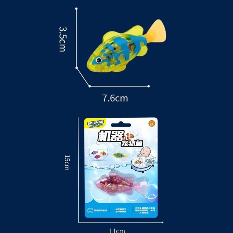 4PCS Luminous Swimming Induction Electric Fish Baby Bath Toys Water Pet Fish Swing Fish Simulation Clown Fish Children'sGifts — view 6