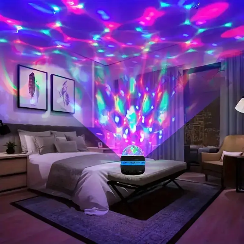 Starry Sky Lamp LED Starry Sky Lamp USB Power Supply Rotating Night Lights Galaxy Projector Mini Party Birthday Dancing Disco Stage Home Decor