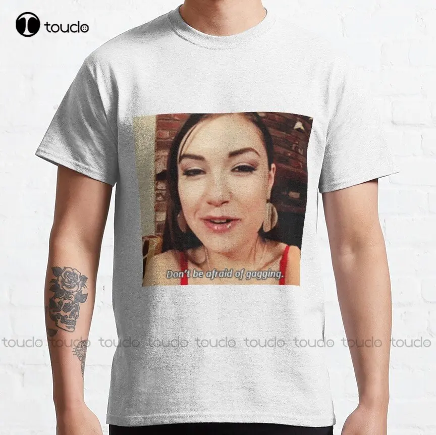 Sasha серая Pornstar Классическая футболка Фиолетовая рубашка для женщин индивидуальная Aldult Подростковая унисекс футболка с цифровой печатью Чистый хлопок новинка