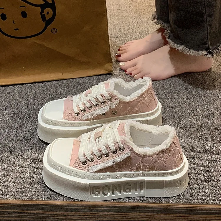 Women's Low Top Platform Skate Shoes Causal Dress Breathable Lightweight Non-Slip Sneakers Comfort Fit Walking Shoes for Lady 2