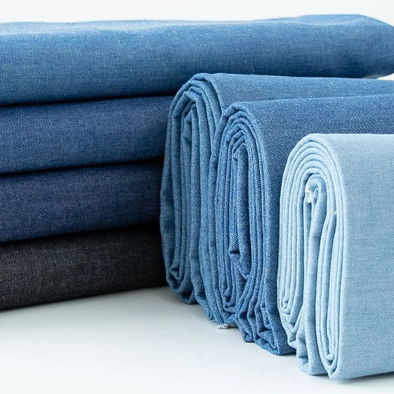 10Yarn Count Cotton Denim Shirt Jeans Youth Fabric Washing Twill Midwife Box Bag Lining Fabric From China Mainland