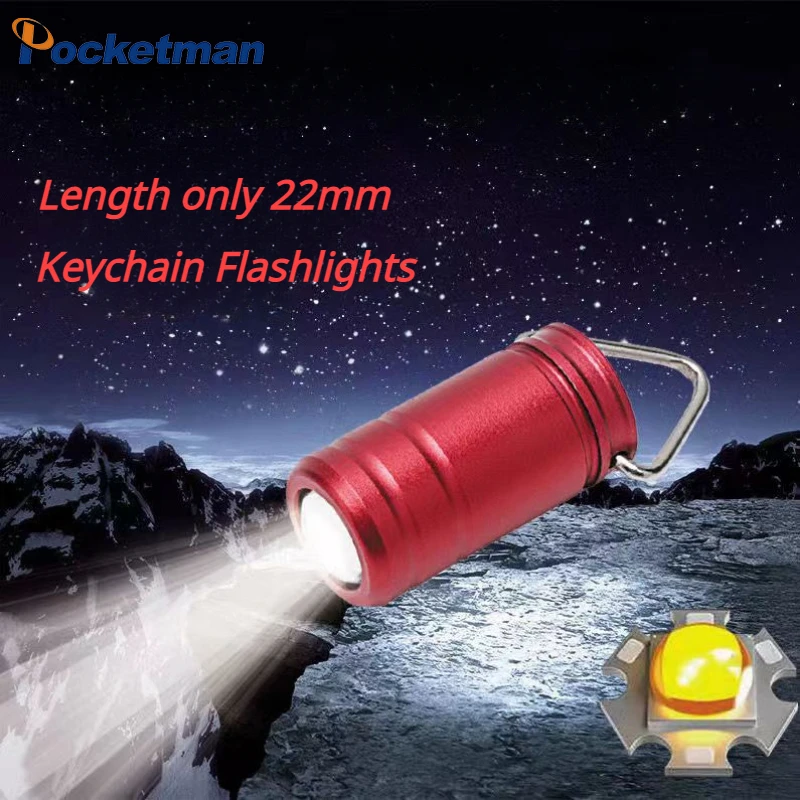 

Pocket LED Lamp Small Keychain Flashlights Outdoor Waterproof Lighting Lantern Household Portable Glare Torch Camping Equipment