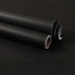 Matte Vinyl Self - Adhesive Waterproof Wallpaper - 5MX100CM (Matt dark Black)