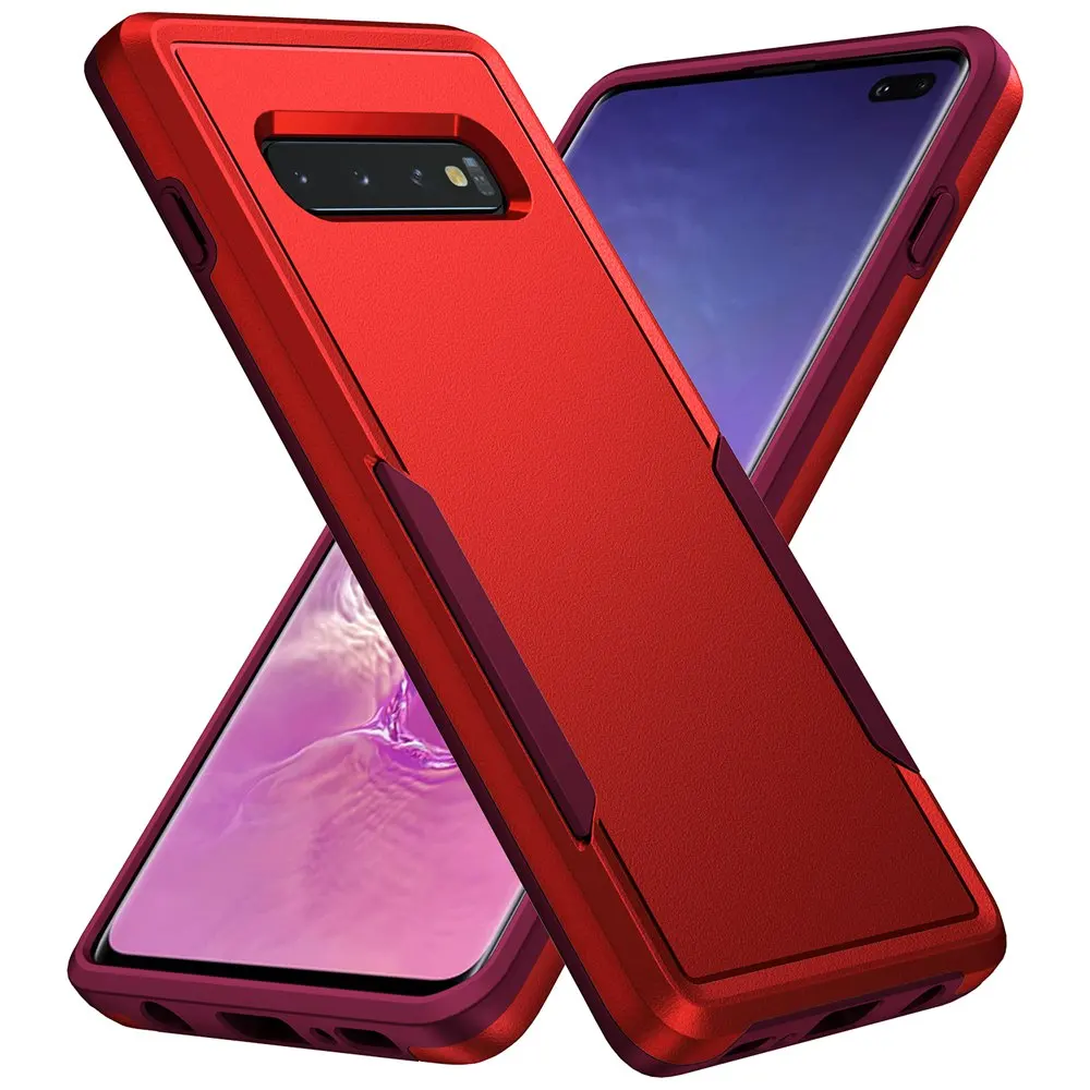 Shockproof Dual Layer Hybrid Case - Rugged Hard Cover for Samsung Galaxy S10 Plus