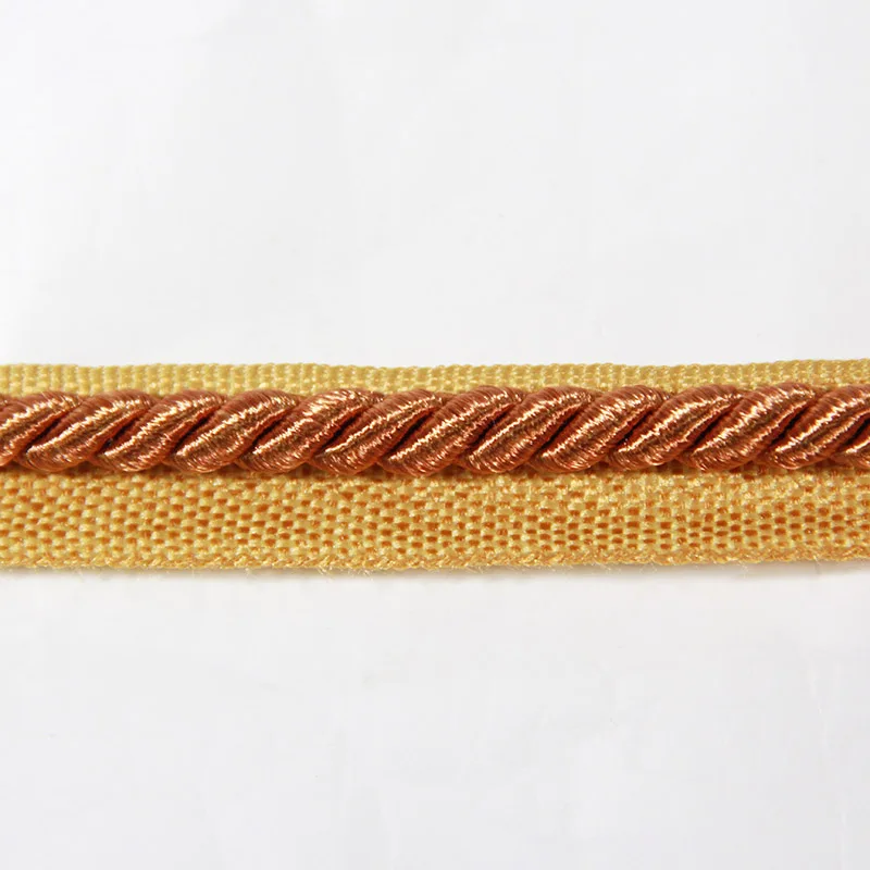 10m Gold Thick Rope Piping Lip Cord Trim Pillow Cushion Trim Upholstery Edging Sewing Supplies Rectangle Pillow Cover