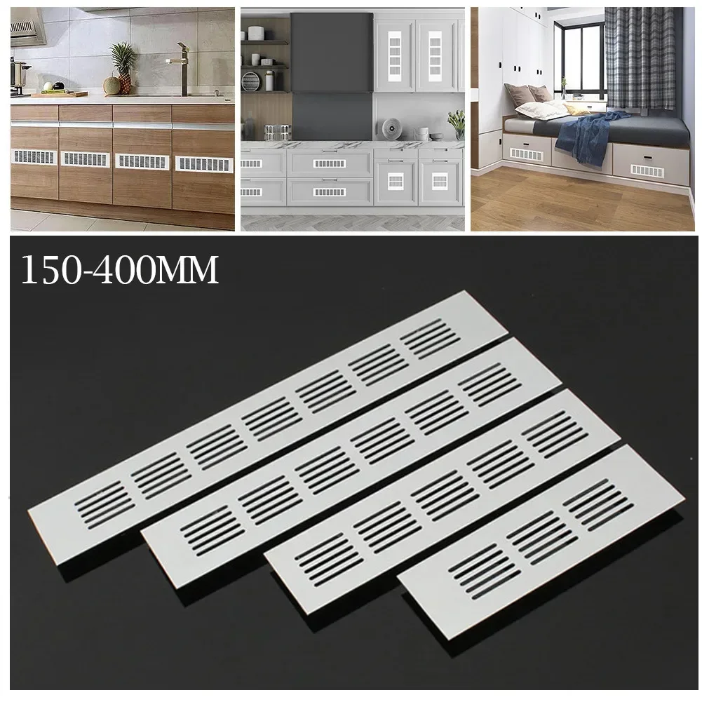 50mm Wide Aluminium Rectangular Cabinet Wardrobe Air Vent Grille Ventilation-Cover for Air Conditioner Closet Shoes Cabinet