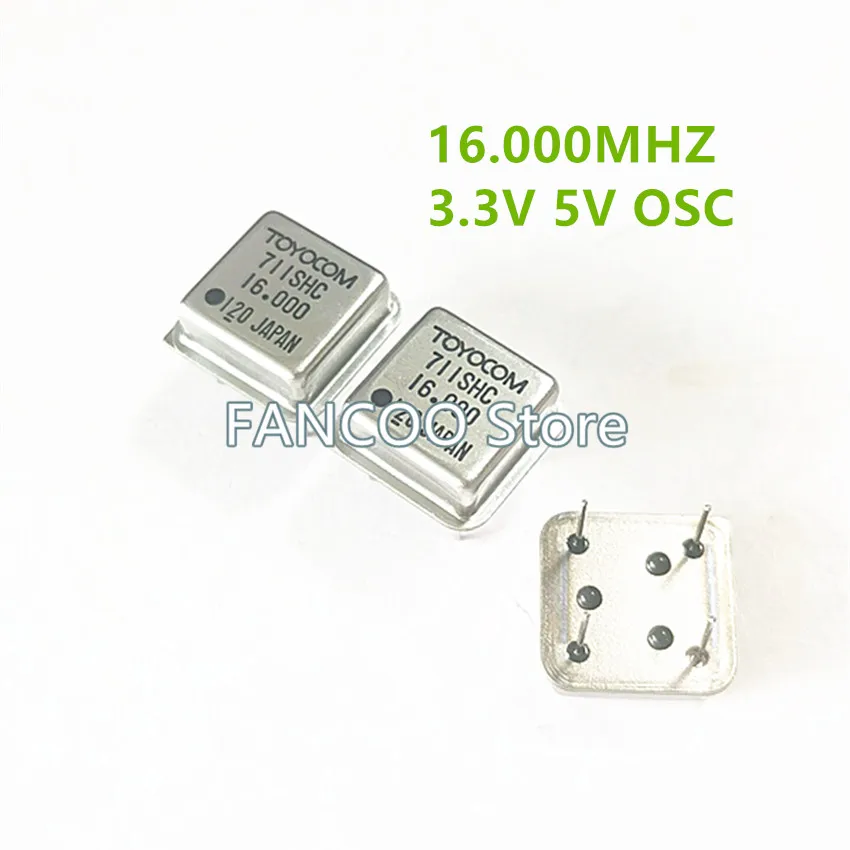 CRYSTAL CLOCK OSCILLATOR crystal oscillator 5PCS 16M 16MHZ 16.000M 16.000MHZ Half size 3.3v 5v OSC DIP-4 16.000