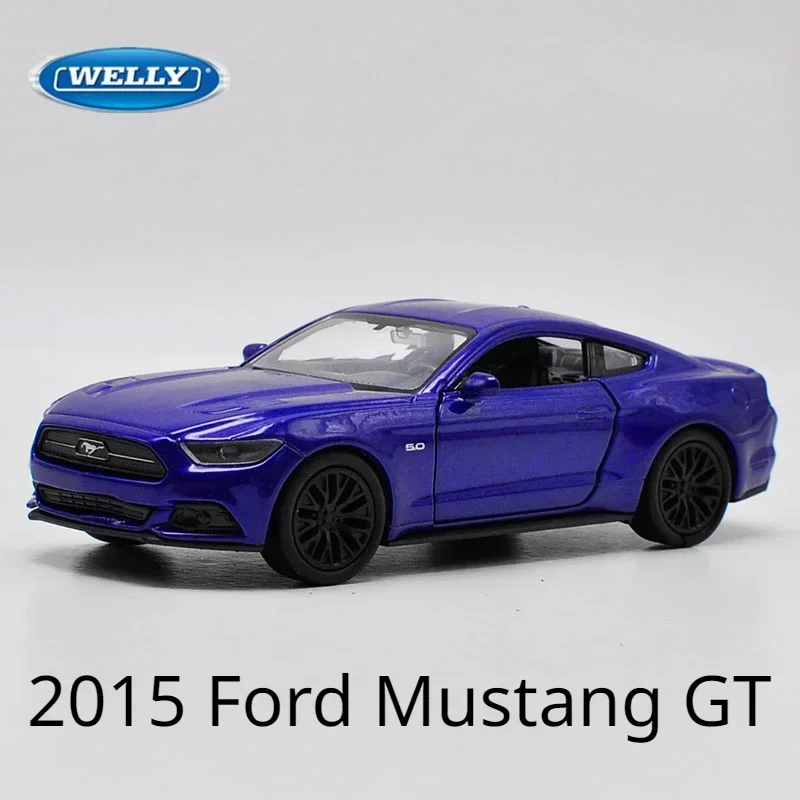 

Модель спортивного автомобиля WELLY 1:36 2015 Ford Mustang GT, модель литая металлическая игрушечная машинка, модель машины для мальчиков, игрушки