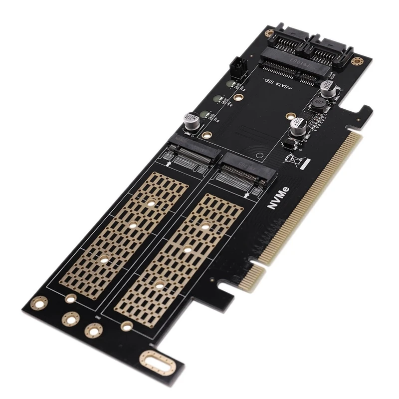확장 카드 어댑터 카드 B + M 키 MSATA, 2X M.2 Nvme NGFF-Pci-E 4X 3 in 1