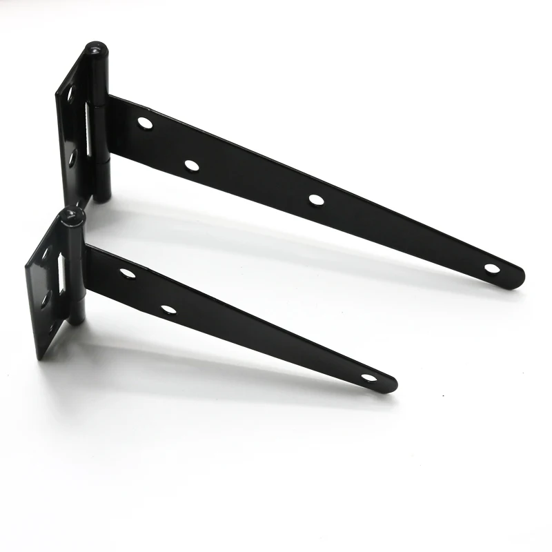 Black Paint T Shape Triangle Hinge Cabinet Shed Wooden Door Gate Hinges Hardware 1 Pcs stainless steel hinges,door hinges