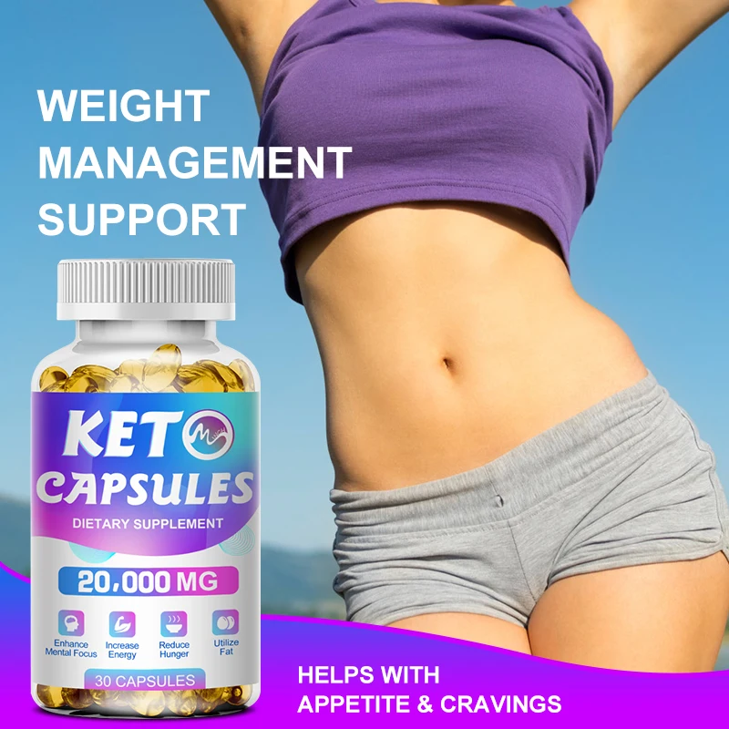 Ketone Oil Capsules Keto Supplements Set for Ketogenic Diet Weight Loss Burn Fat Flat Belly for Men and Women