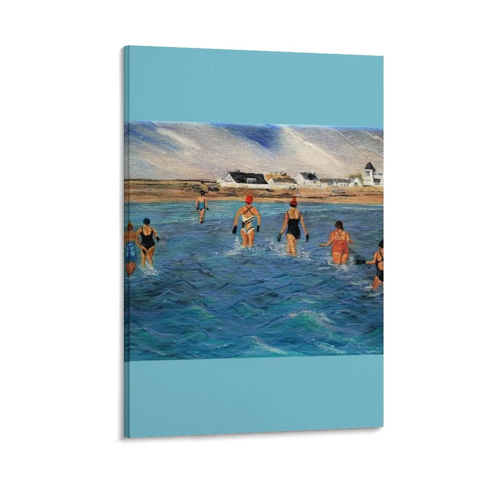 

Winter Swimming . Canvas Painting anime figure decorative items for home painting house decoration