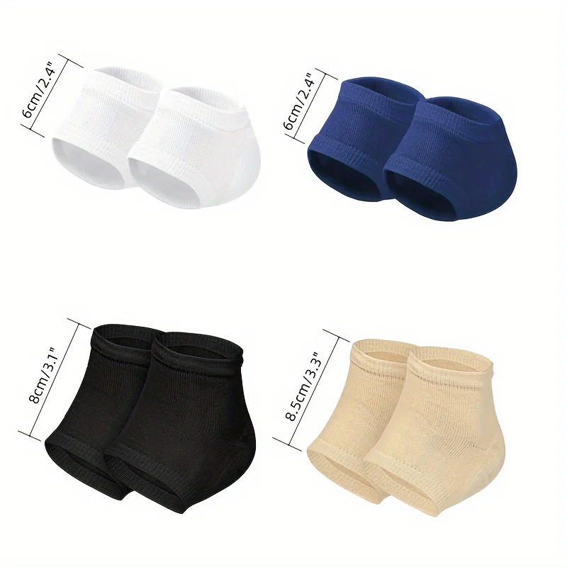 زوج واحد من جوارب الكعب الجلية المرطبة، غطاء حماية...