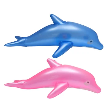 53/70cm Cute Inflatable Dolphin Pool Beach Swimming Game Pool Float Water Sports Inflatable Toys For Kids Gifts Pool Toys Bath 1