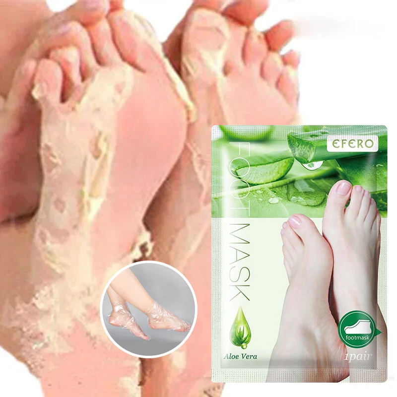 

Exfoliating Foot Mask Feet Moisturizing Anti Drying Cracking Heel Peeling Dead Skin Remover Spa Pedicure Socks Aloe Vera Care