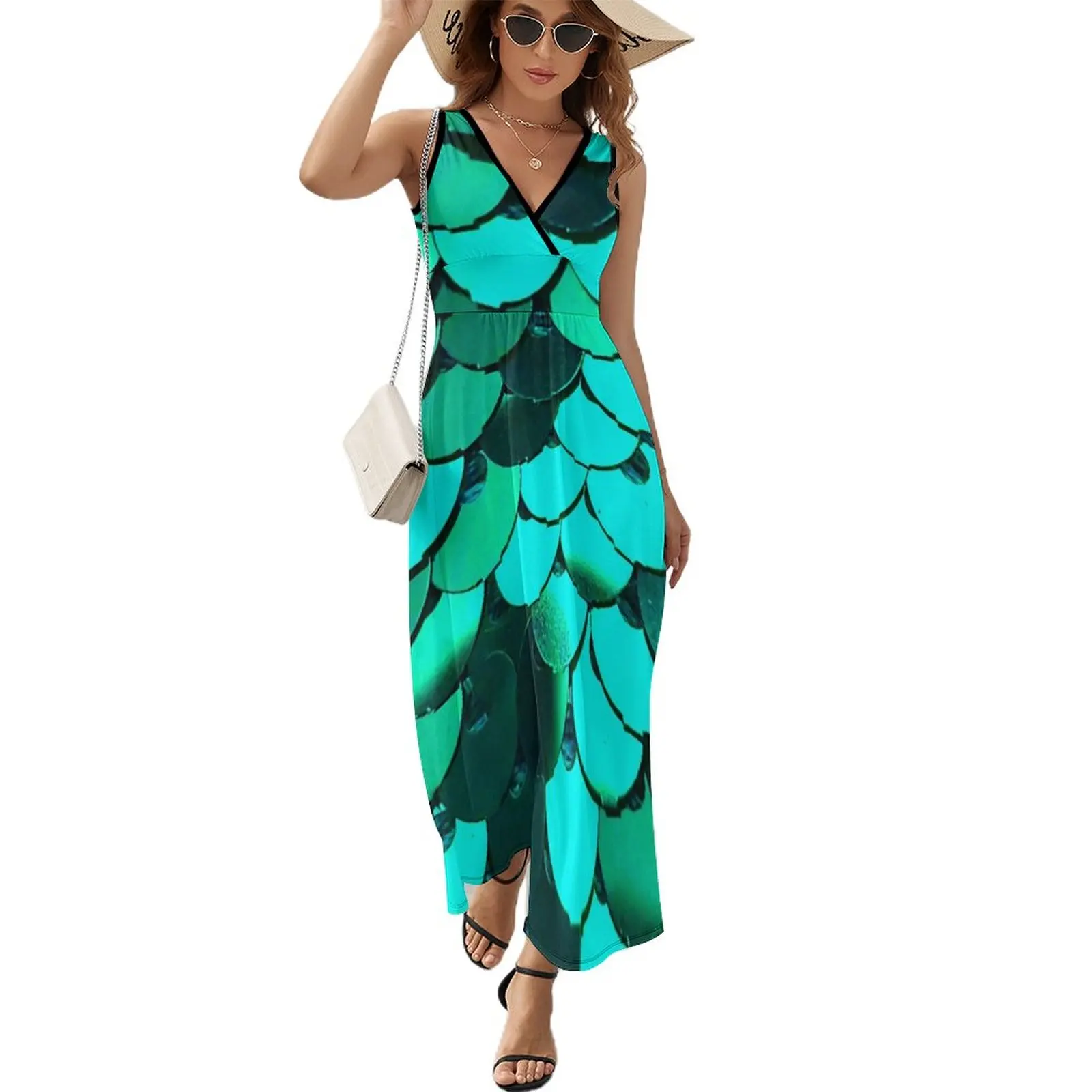 

Mermaid Sequins Sleeveless Dress long dresses for women Woman's evening dress elegant women's dresses sale