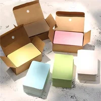 100pcs/box Kraft Paper Card Color Blank Business Card Message Thank You Cards Writing Cards Label Bookmark Learning Card 1