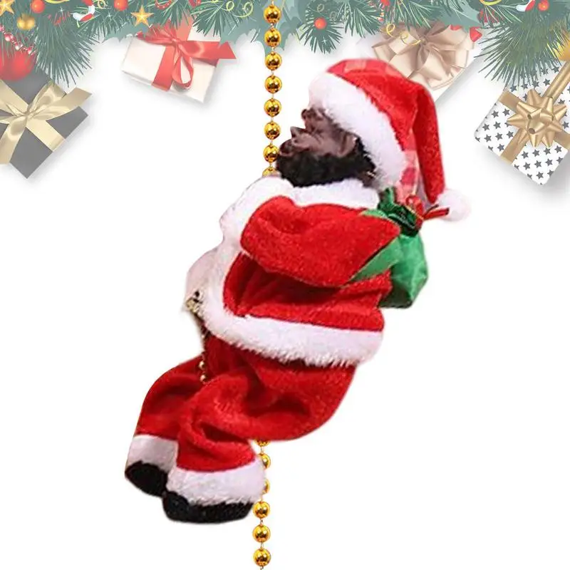 

Электрическая лестница для скалолазания Санта-Клауса, лестница для скалолазания, Рождественские елочные украшения, игрушка, подвесные украшения для двери дома