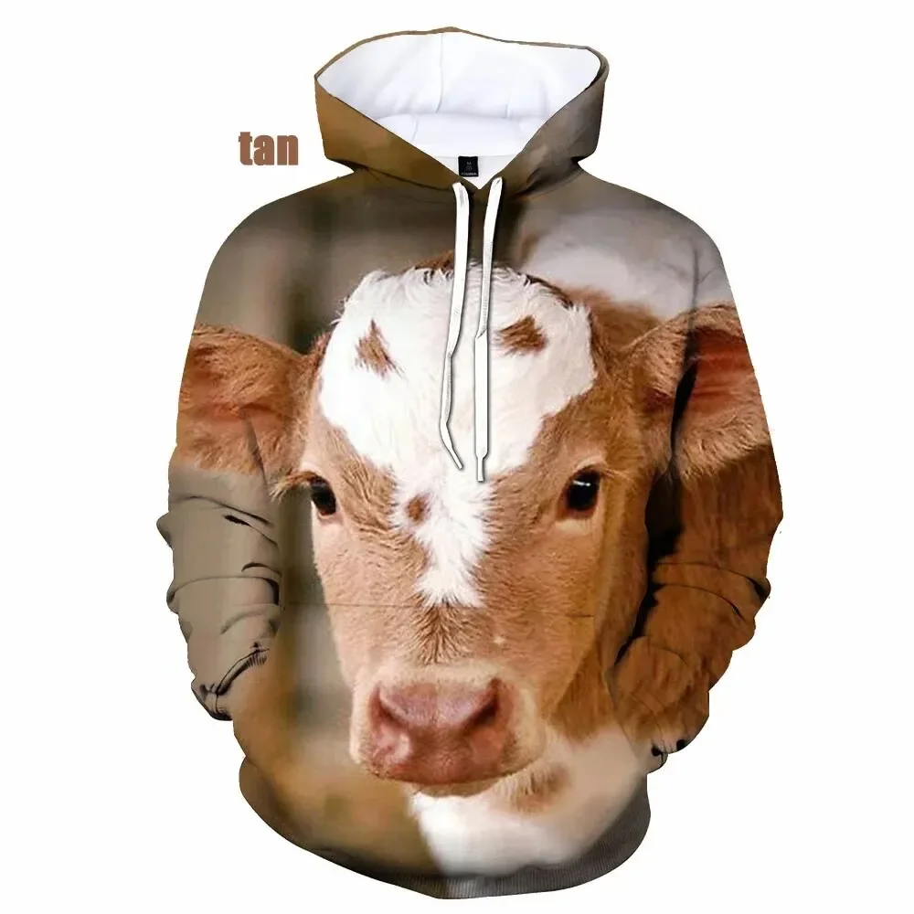 thumbnail image 1 of Sudadera con capucha de otoño para hombre, nueva sudadera con estampado 3D de vaca, sudadera con capucha informal de calle de vaca, sudadera de manga larga de tendencia de gran tamaño para hombre, 1 of 5