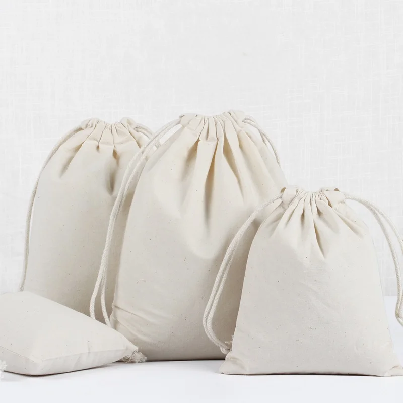 78x120cm Large Size Cotton Storage Bag with Drawstring for Grocery Clothes Toys Food Big Capacity Dustproof Pouch Home Storge 2